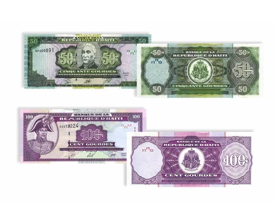 10, 25, 50, 100 gourdes, ,  , 0, Haiti, 2000-2009