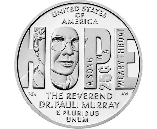 25 cenţi, Dr. Pauli Murray, , cupru, nichel, 5,67 g, SUA, 2024