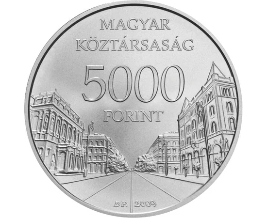 5000 forinţi Vedere din Budapesta argint de 925/1000 3146 g Republica Ungară 2009
