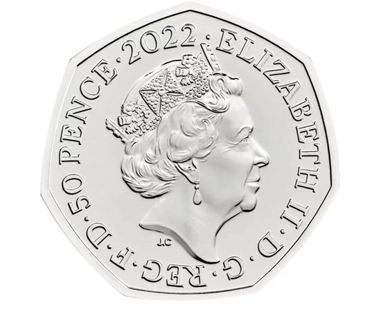 GB/ 50 pence BBC 100 de ani 2022 Marea Britanie