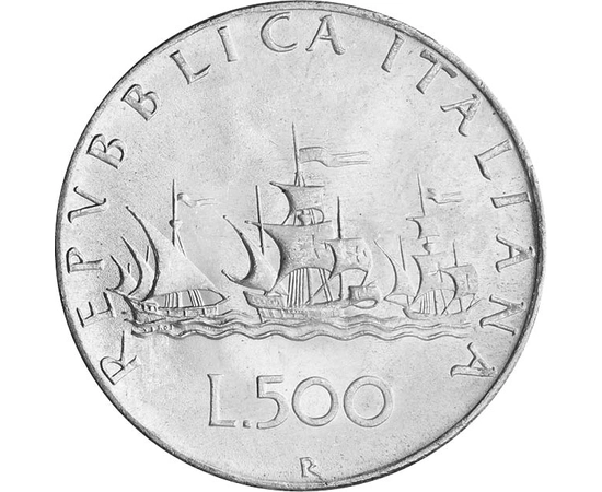  500 lire, argint, Italia, Italia