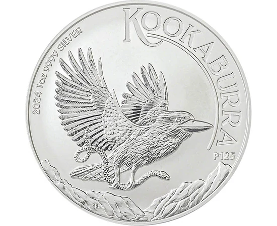 1 dolar, Ilustraţie Kookaburra, greutate, , argint de 999,9/1000, 31,1 g, Australia, 2024