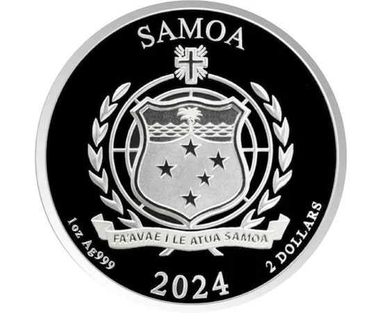 2 dolari Stemă   argint de 999/1000 311 g Samoa 2024
