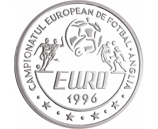  100 lei,CE Fotbal Anglia,Argint,1996, România
