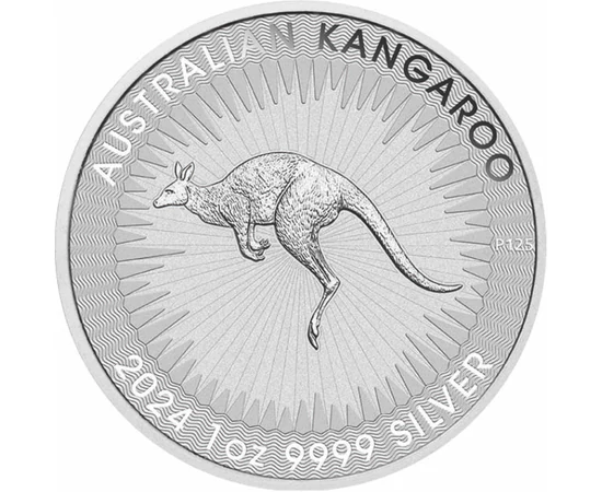 1 dolar, Cangurul, greutate, fineţe, val.nom., argint de 999,9/1000, 31,1 g, Australia, 2024