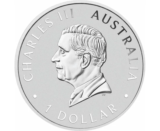 1 dolar Charles al III-lea  argint de 9999/1000 311 g Australia 2024