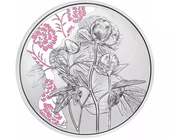 10 euro, Bujorul, argint de 925/1000, 15,55 g, Austria, 2024