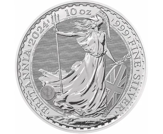 10 lire, Britannia, , greutate, argint de 999/1000, 311 g, Marea Britanie, 2024