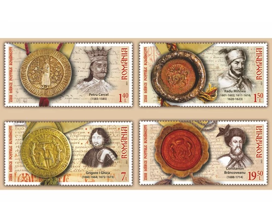 1,40, 1,5, 7, 19,50 lei, , offset, Set de 4 timbre, România, 2021