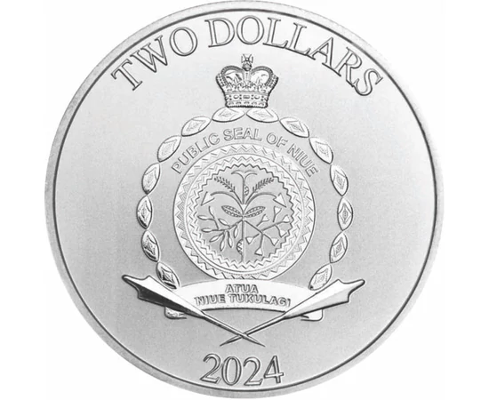 2 dolari Stemă   argint de 999/1000 311 g Niue 2024