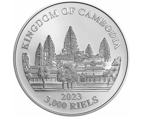 CAM/ 3000 riel Tigru 1uAg 2023 Cambodgia