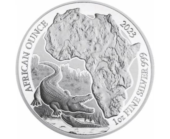 RUAN/ 50 franci, Crocodil ,1uncAg,2023, Rwanda