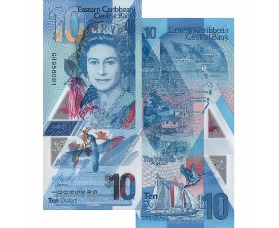 5, 10 dolari, ,  , 0, Statele Est-Caraibiene, 2019-2021