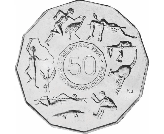 50 cenţi, Sportivi, animale, , cupru, nichel, 15,7 g, Australia, 2006