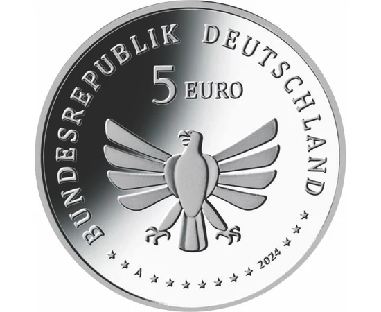 5 euro Vultur cu scut val.nom.  cupru nichel 968 g Germania 2024