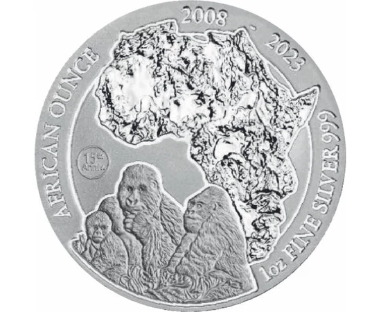 RUAN/ 50 franci,Gorile,Ag,2023, Rwanda
