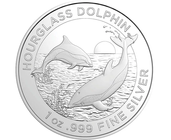 1 dolar, Delfinul clepsidră, argint de 999/1000, 31,1 g, Australia, 2024