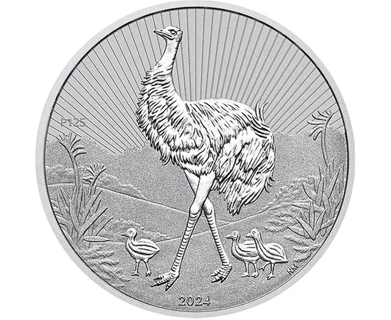 10 dolari, Emu cu pui, , argint de 999,9/1000, 311 g, Australia, 2024