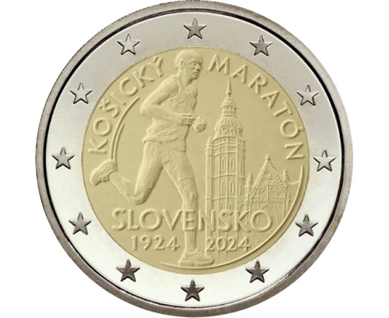 2 euro, Alergător, , cupru, nichel, 8,5 g, Slovacia, 2024