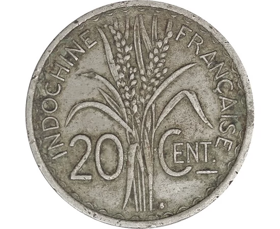 20 centime Orez  cupru nichel 6 g Indochina Franceză 1941