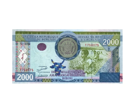 2000 franci, ,  , 0, Burundi, 2008