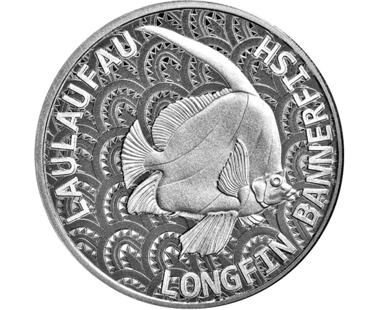 5 dolari, Peştele steag lung, argint de 999/1000, 31,1 g, Insulele Tokelau, 2024
