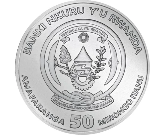 50 franci Stemă  argint de 999/1000 311 g Rwanda 2024