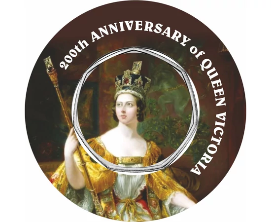  50 pence, Inel- monedă pictată,2012, Marea Britanie