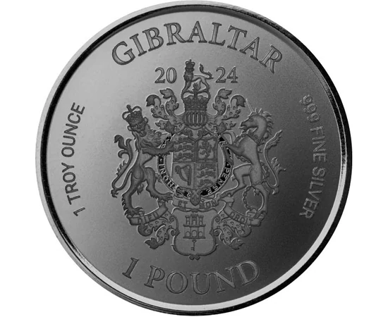 1 liră Stemă   argint de 999/1000 311 g Gibraltar 2024