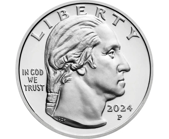 25 cenţi Washington  cupru nichel 567 g SUA 2024