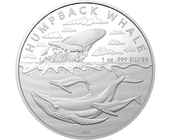 AUS/ 1 dolar, Balene, Ag, 2023, Australia