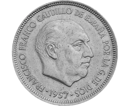  5 pesete, Franco, 1957-75, Spania