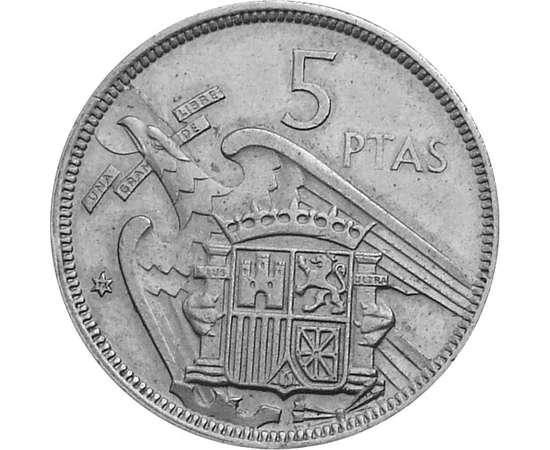  5 pesete Franco 1957-75 Spania