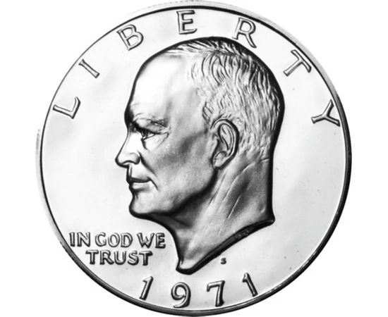  1 dolar, Eisenhower, 1971-74,argint, SUA