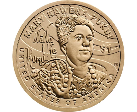 1 dolar, Mary Kawena Pukui, , cupru, nichel, 8,1 g, SUA, 2025
