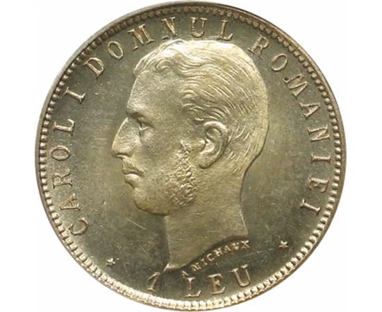  1 leu, Carol I, Ag,1906, România