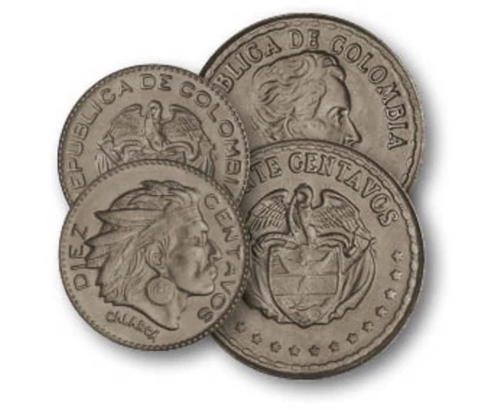 1, 2, 5, 10, 20 centavo, ,  , 0, Columbia, 1942-1966