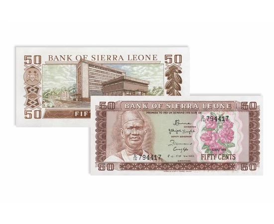 50 cenţi, 1 leone, ,  , 0, Sierra Leone, 1984