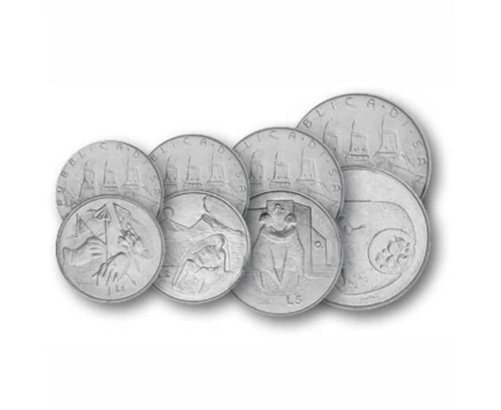 1, 2, 5, 10, 20, 50, 100 lire, ,  , 0, San Marino, 1976