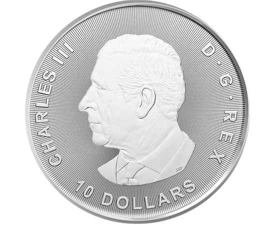 10 dolari Charles al III-lea val. nominală argint de 9999/1000 622 g Canada 2025