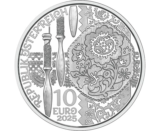 10 euro Costum popular   argint de 925/1000 15,55 g Austria 2025