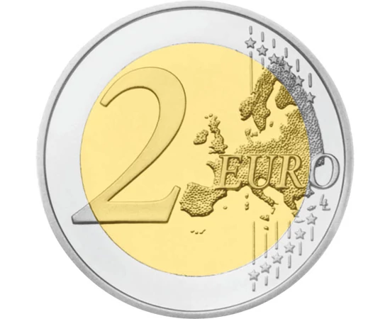2 euro Harta UE  cupru nichel 85 g Belgia 2025
