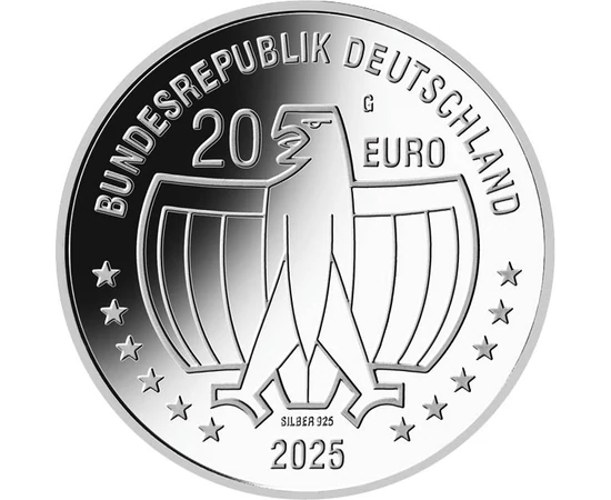 20 euro Vultur cu scut   argint de 925/1000 18 g Germania 2025