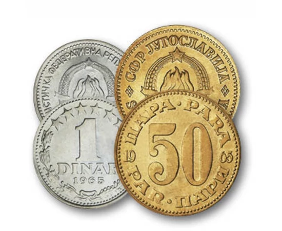 5 10 20 50 para 1 dinar    0 Iugoslavia 1965-1981