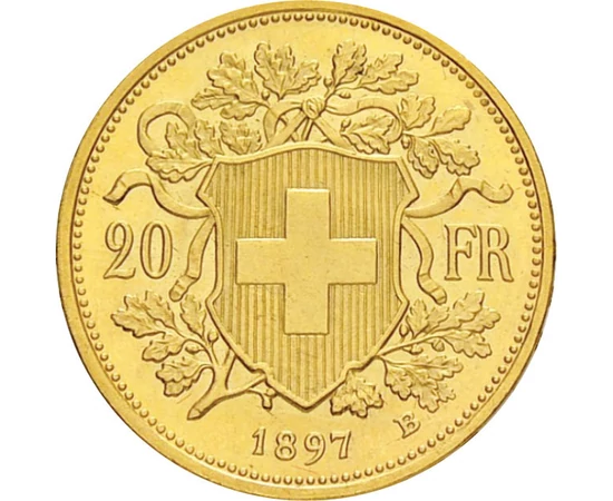  20 franci Helveţia 1883-1949 aur Elveţia