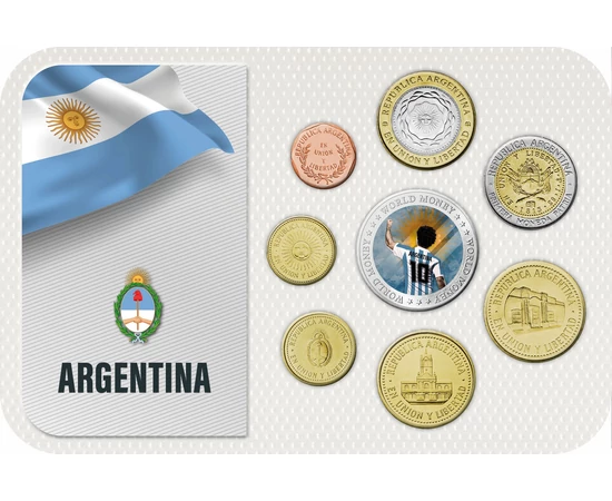 1, 5, 10, 25, 50 centavo, 1, 2 peso, ,  , 0, Argentina, 1992-2011