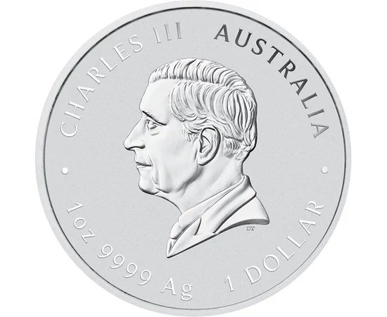 1 dolar Charles al III-lea val. nominală argint de 9999/1000 311 g Australia 2025