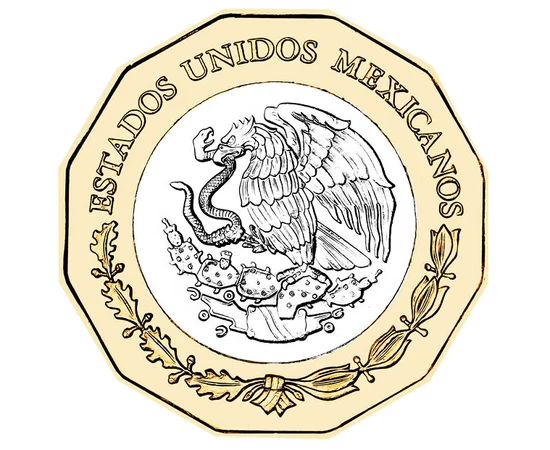 20 peso Stemă cupru nichel 1267 g Mexic 2019