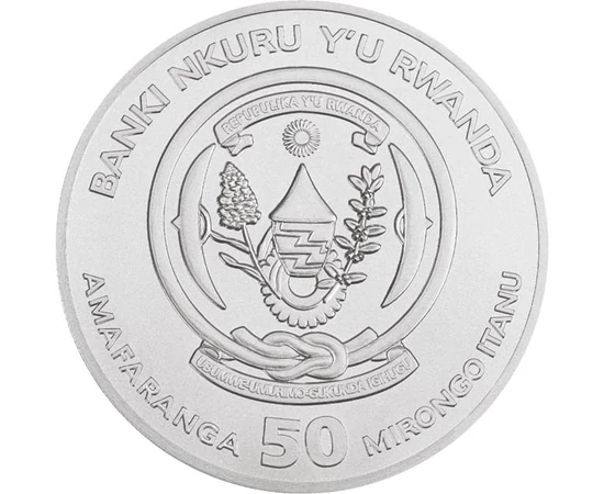 50 franci Stemă  argint de 999/1000 311 g Ruanda 2025