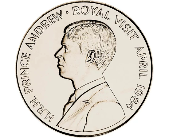 50 pence, Prinţul Andrew, , cupru, nichel, 28,30 g, Ascension, 1984